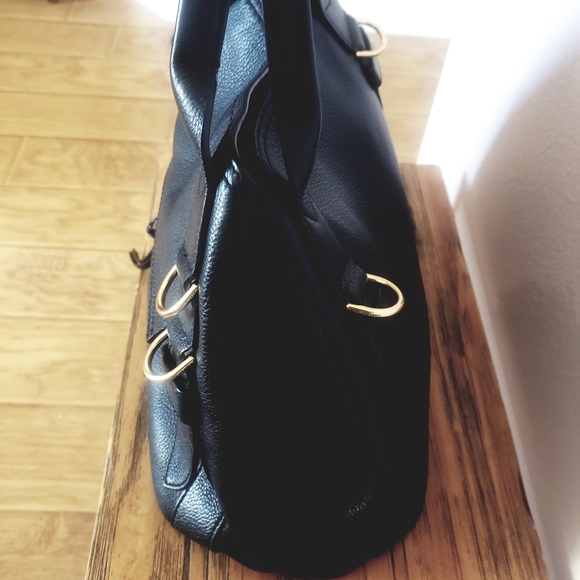 Marc Jacobs Black Satchel with Gold Accents - Picture 5 of 9